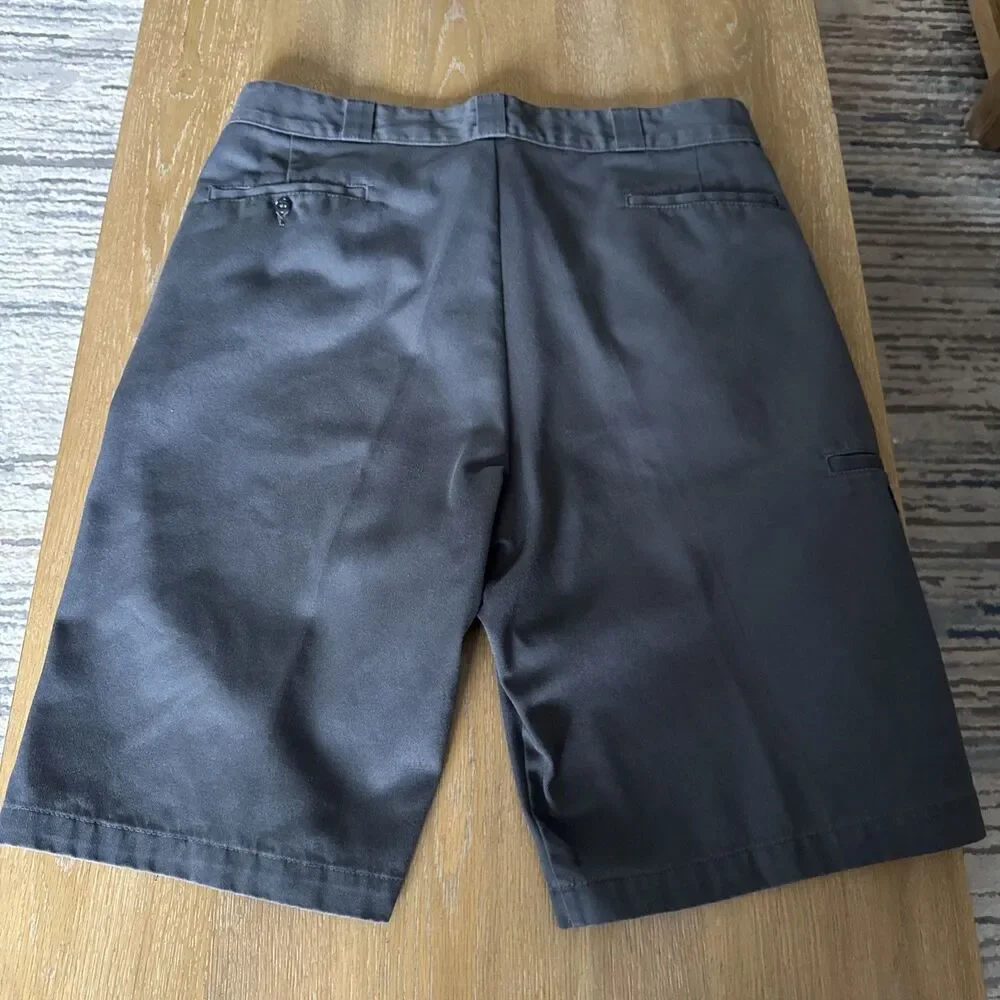 Rare Vintage Dickies Elite Metal Clasp Work Shorts Dark Grey Sz 40X12 Very Clea